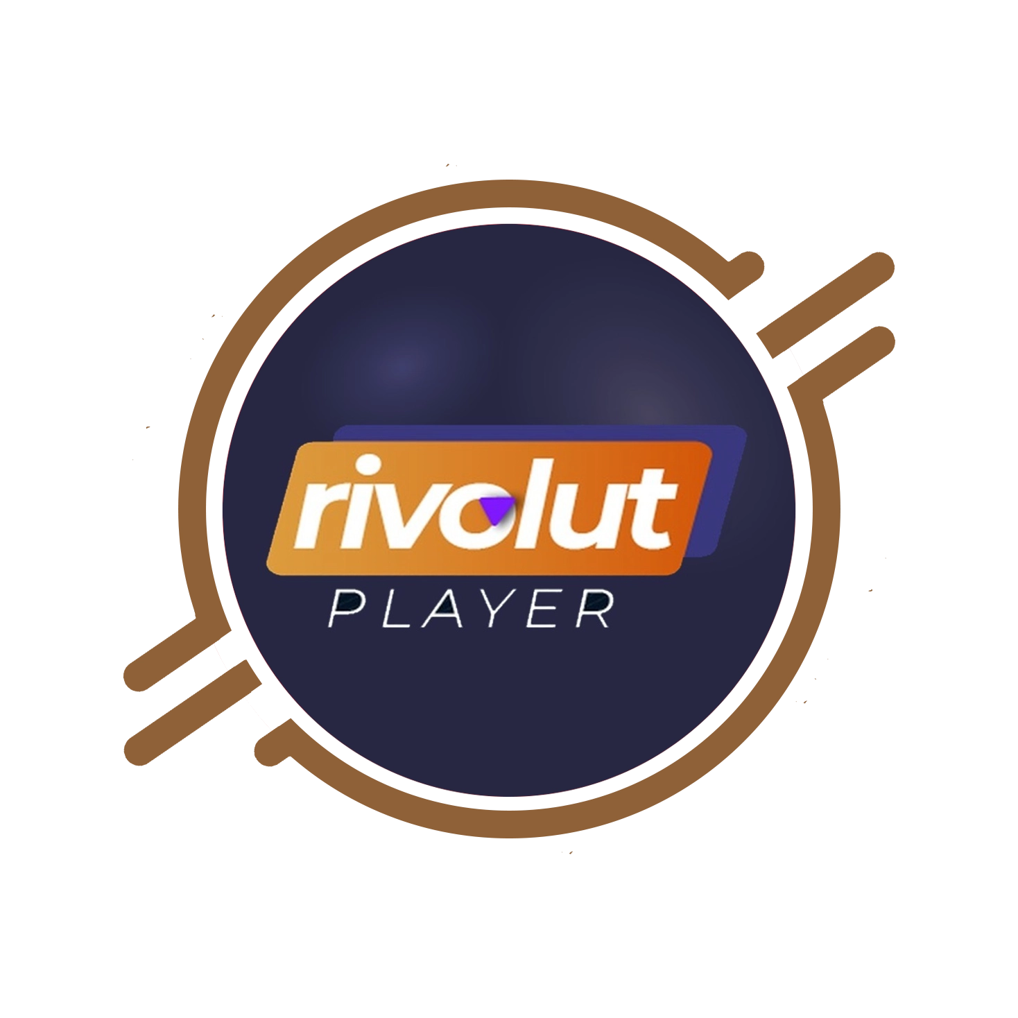 Rivolut Player IPTV application displaying live TV channels and on-demand content on a smart device screen