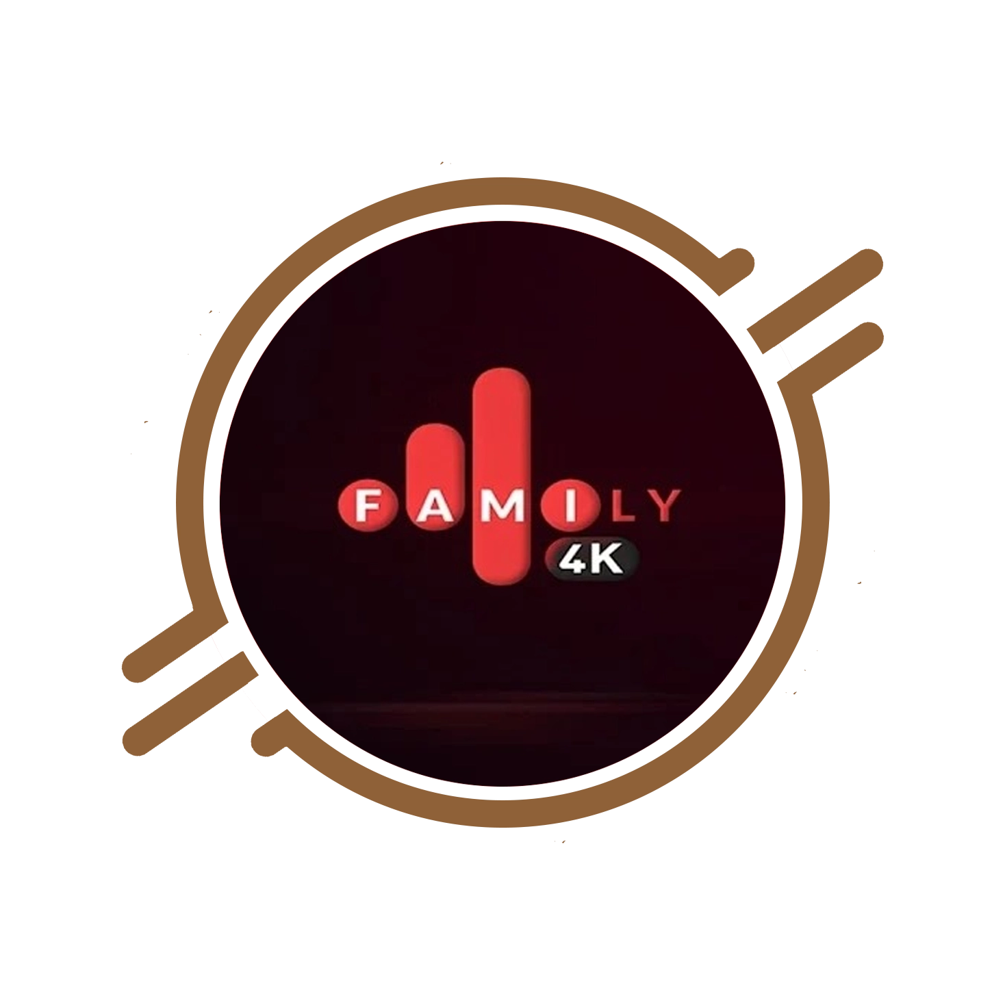 Family Player IPTV interface showing organized live TV and family-friendly on-demand content on a smart TV