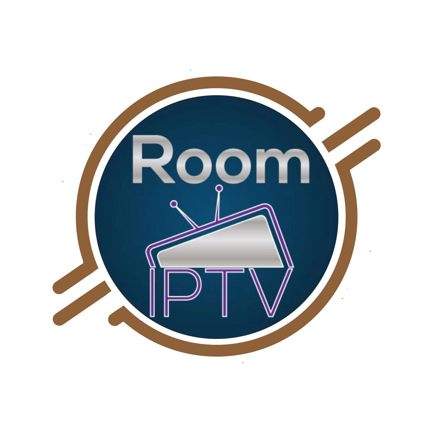 Room IPTV application displaying live TV channels and on-demand content on a smart device screen