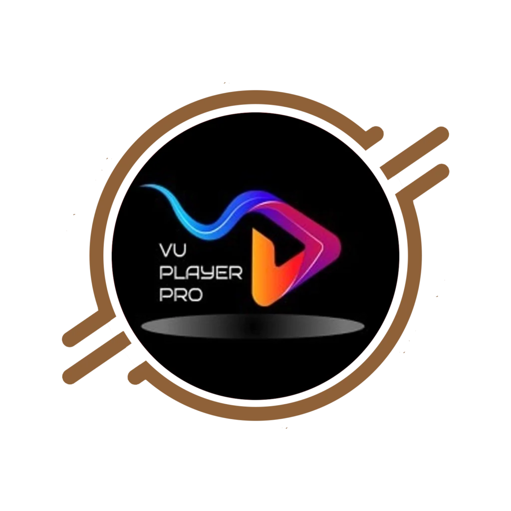 VU Player IPTV app displaying live TV channels and on-demand videos on a smart device screen