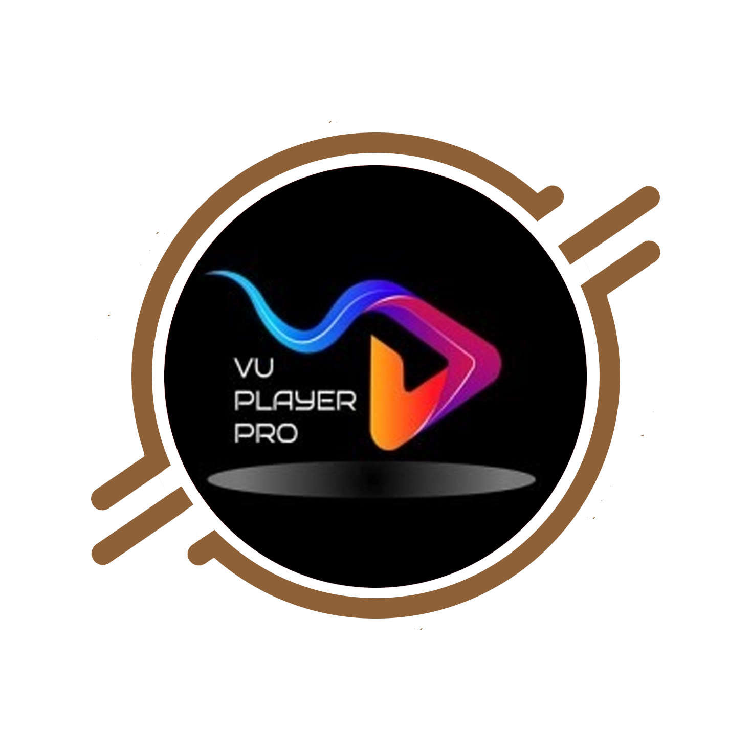 VU Player IPTV app displaying live TV channels and on-demand videos on a smart device screen