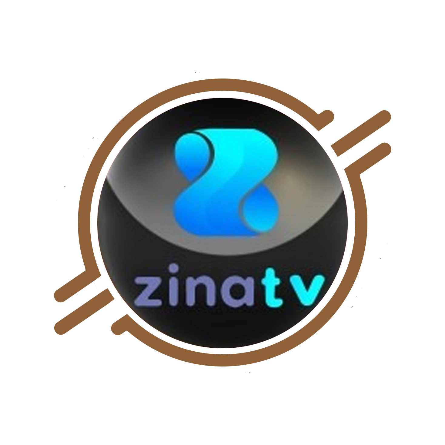 Zina TV IPTV application displaying live channels and video on demand on a smart TV screen
