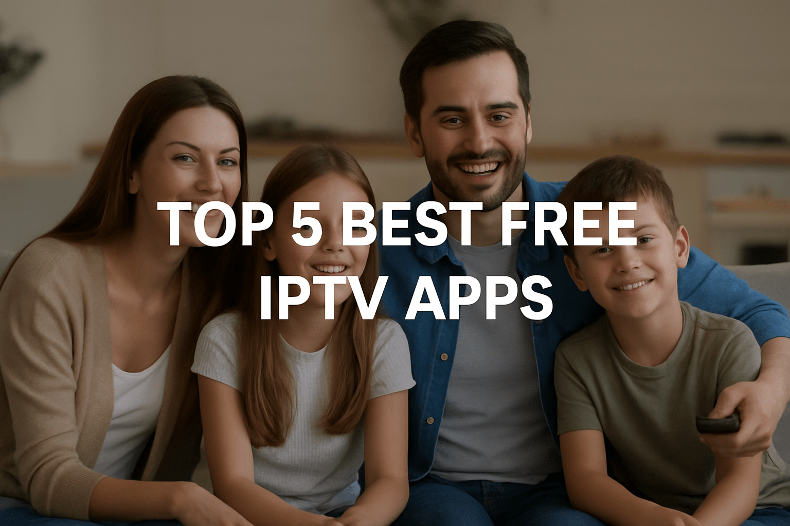 Image showing the top 5 best free IPTV apps for watching live TV and online channels in 2025