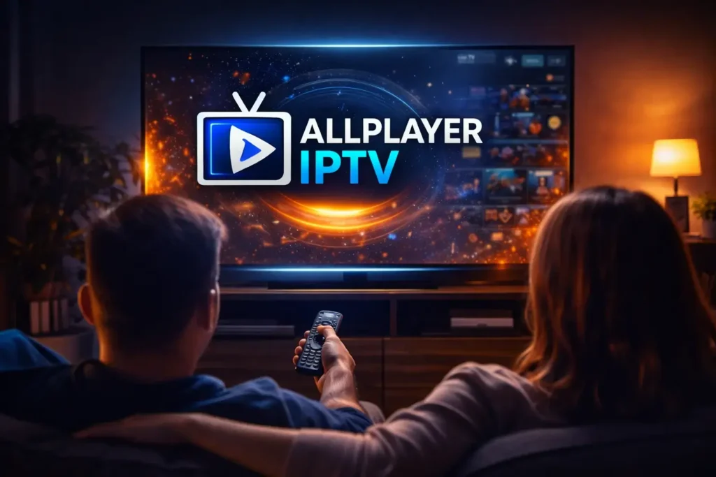 allplayer IPTV media player showing cross-platform streaming and playlist support